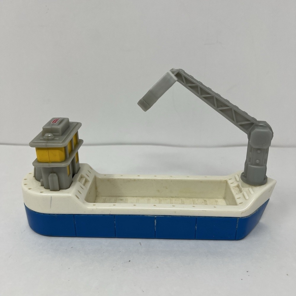 Fisher Price GeoTrax Cargo Ship Ocean Transport Boat Train System Toy